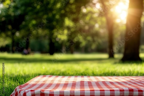 Picnic Blanket in Park Scene
