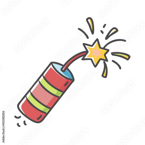 firecracker icon, firecracker vector illustration-simple illustration of firecracker, perfect for firecracker logos and icons