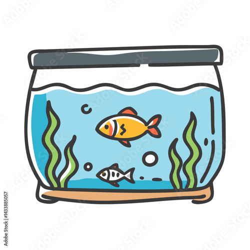 fish tank icon, fish tank vector illustration-simple illustration of fish tank, perfect for fish tank logos and icons