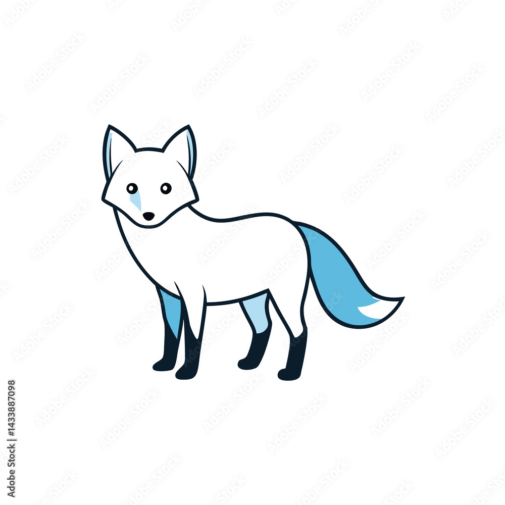 Obraz premium Arctic Fox Cartoon vector