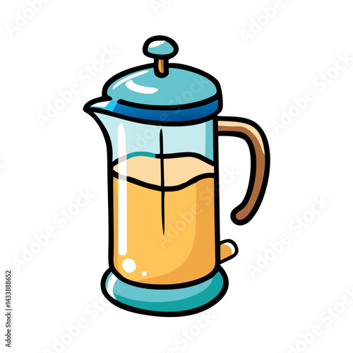 french press icon, french press vector illustration-simple illustration of french press, perfect for french press logos and icons