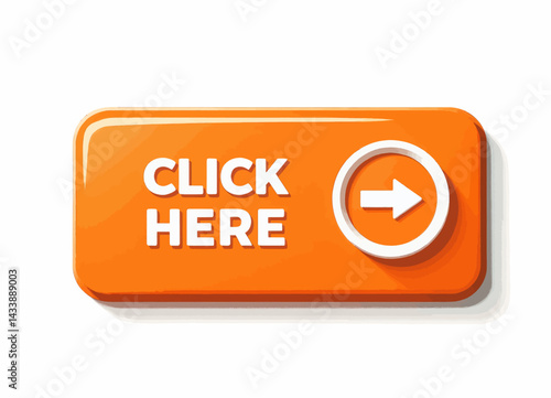 Orange Click Here Button with Arrow Icon