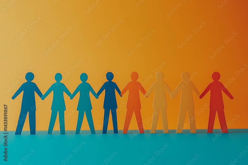 Paper People Holding Hands Teamwork Unity20 Paper People Holding Hands Teamwork Unity20