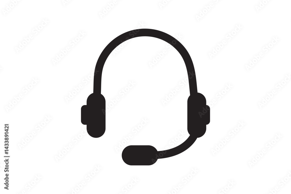 headset vector flat icon headset vector flat icon