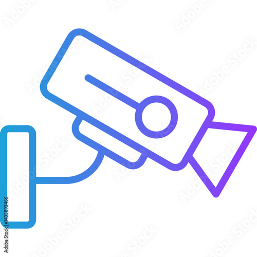 Security Camera line gradient icon