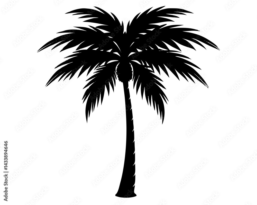 Obraz premium palm tree silhouette vector