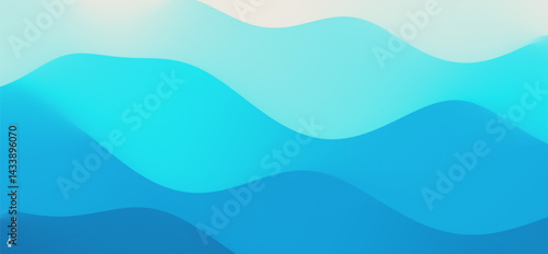 Multilayer texture. Abstract wavy background with modern gradient colors. Trendy liquid design. Cover design template. Motion sound wave. 3D illustration for brochure, poster, presentation or banner.