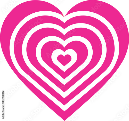 A charming collection of love hearts, each with a distinct design.