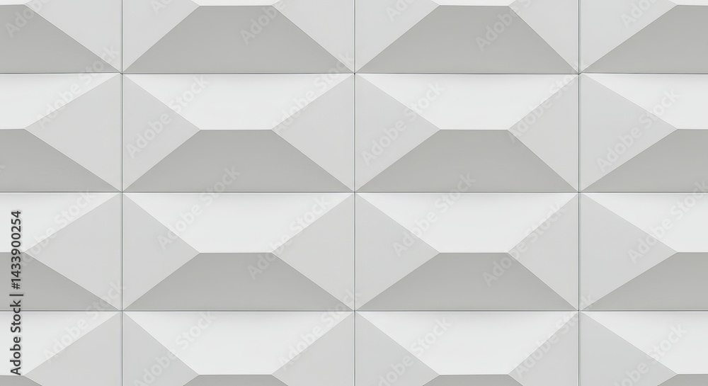 Obraz premium Architectural white wall tiles geometric pattern