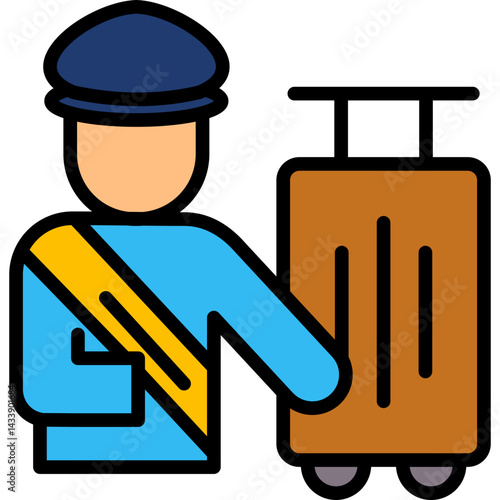 Customs lineal color icon
