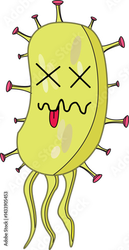 Illustration of vector graphic of germs, viruses, amoeba, bacteria which are evil, suitable for health and biology world.