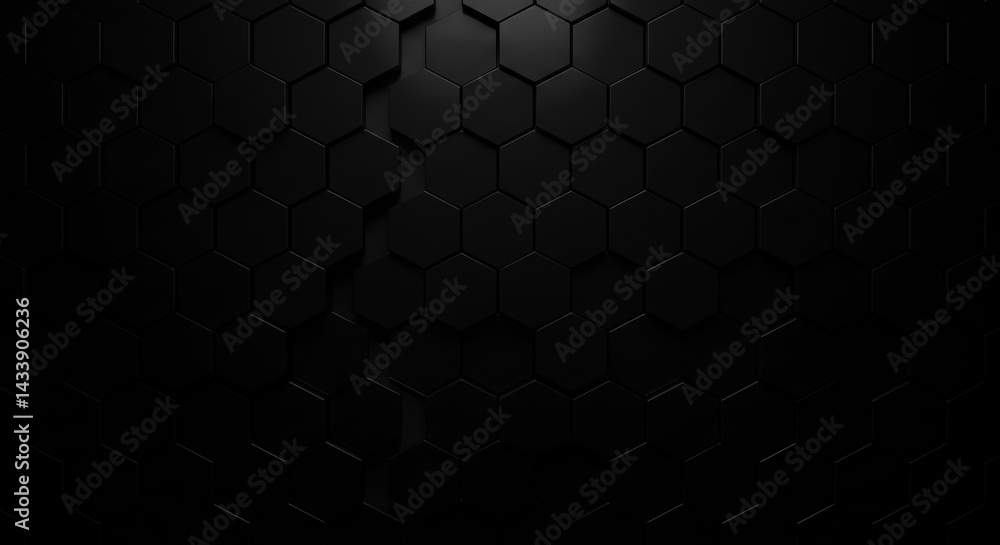 Hexagonal pattern in dark mysterious shadows Hexagonal pattern in dark mysterious shadows