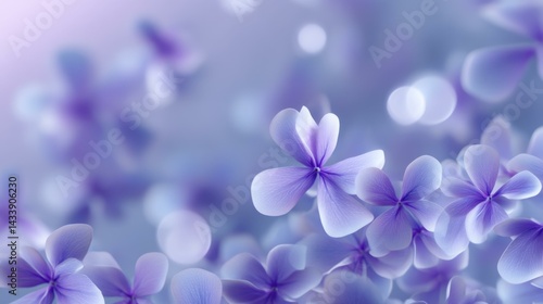 Floral display of many gentle purple phlox flowers creating a soft dreamy background for creative compositions and designs