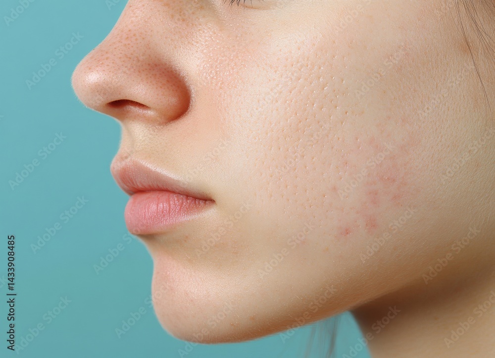 Obraz premium A beautiful woman's face has healthy skin care and stunning eyes with beautyskin