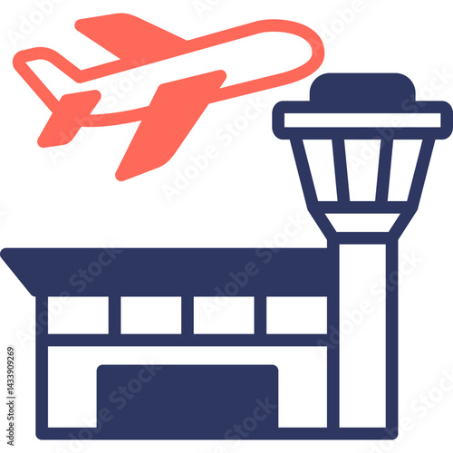 Airport mixed color icon