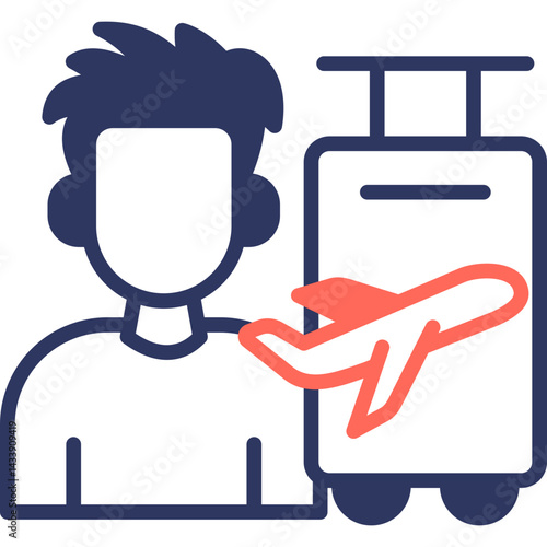 Traveler mixed color icon