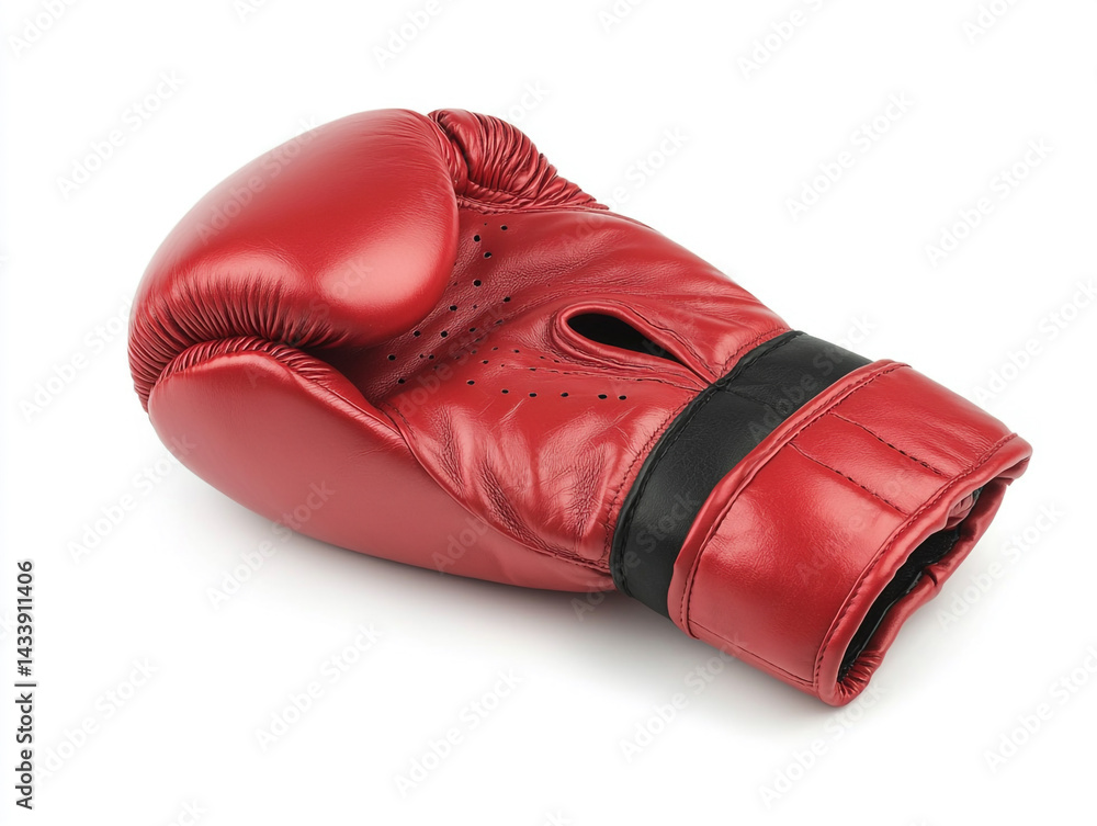 A single red boxing glove with a glossy finish, standing upright against a plain background, symbolizing strength, resilience, and sportsmanship.
A single red boxing glove with a glossy finish, standing upright against a plain background, symbolizing strength, resilience, and sportsmanship.