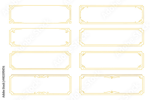 Elegant icon set of decorative frames suitable for various design projects and creative applications in modern and classic styles