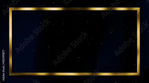 Luxury border gold frame, blue canvas, stars for invitations, event decor, certificates, highend designs, elegant presentations, and luxury branding.