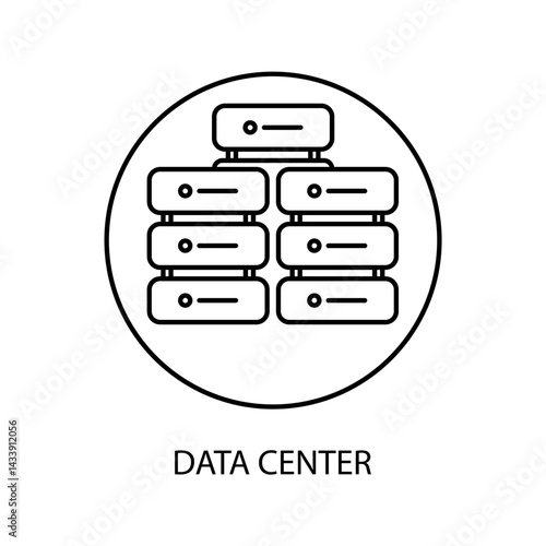 data center icons  symbol vector elements for infographic web