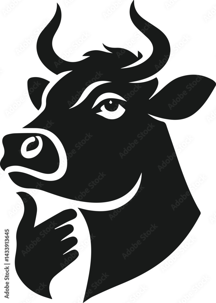 Cow vector silhouette Cow vector silhouette