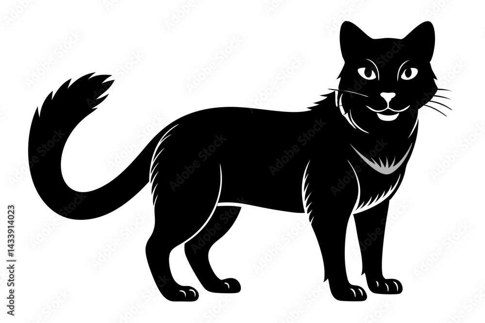 sand cat sihouette black vector sand cat sihouette black vector