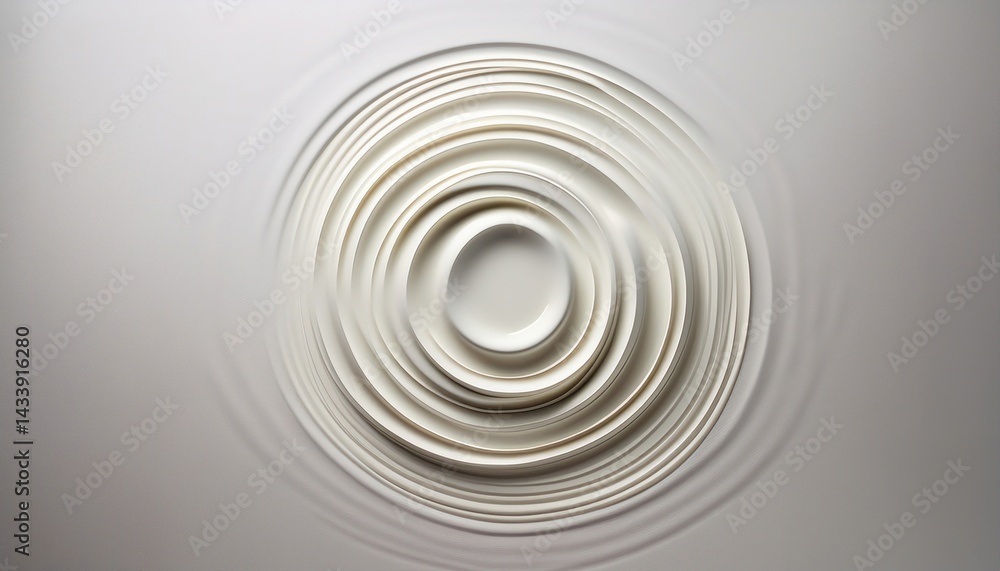 Fototapeta premium Creating ripples water interaction indoor setting abstract photography minimalist aesthetic top-down perspective fluid dynamics exploration