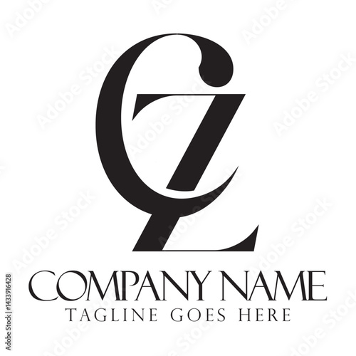 Obraz na płótnie Creative letter CZ or ZC vector logo design for luxury, fashion, jewelry, boutique, and startup w salonie