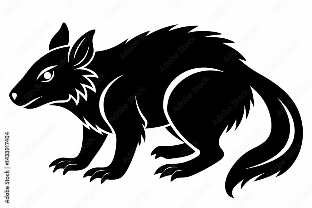 Fototapeta premium zorilla sihouette black vector