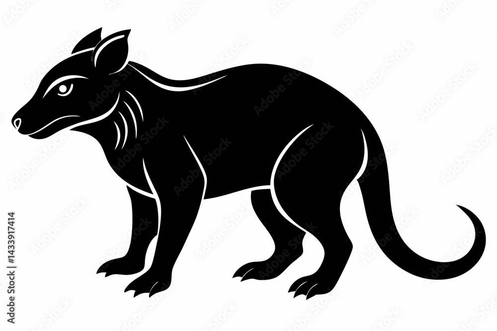 Fototapeta premium zorilla sihouette black vector