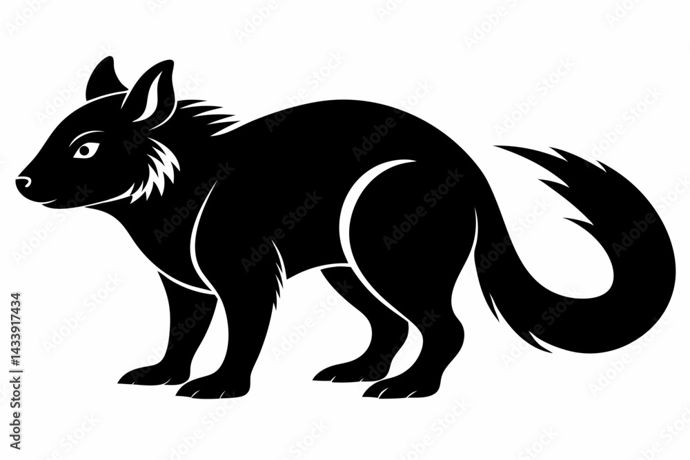 Fototapeta premium zorilla sihouette black vector