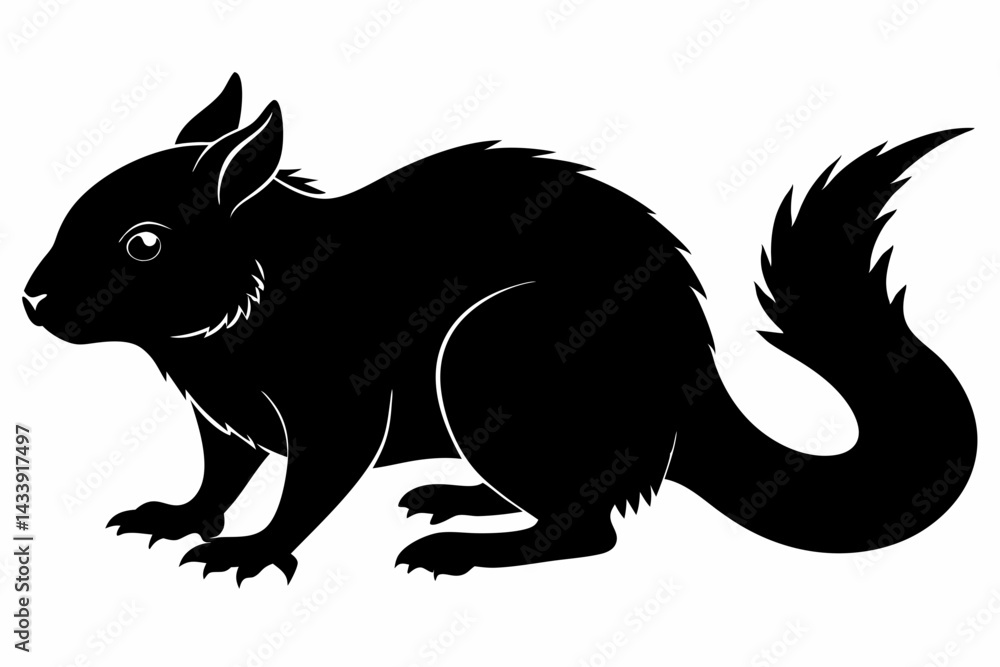 Obraz premium zorilla sihouette black vector