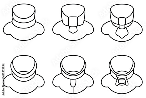 Cervical Collars Support Recovery Line Art