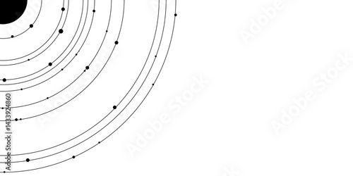 Expanding bright circles of lines and dots on a light background. Realistic wallpaper with luxurious flowing lines. Perfect background for posters, websites, brochures, banners, applications, etc. 
