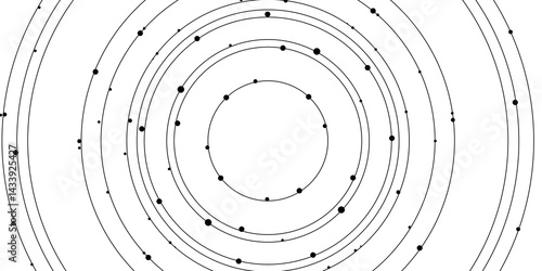 Expanding bright circles of lines and dots on a light background. Realistic wallpaper with luxurious flowing lines. Perfect background for posters, websites, brochures, banners, applications, etc. 