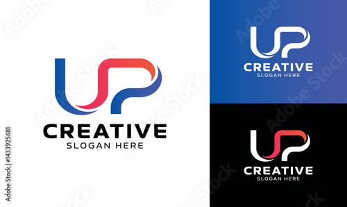 Letter UP Initial Logo.
