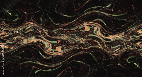 Wallpaper Mural Abstract dark liquid gold metallic marble luxury texture background. Torontodigital.ca