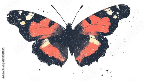Red Admiral Butterfly, Close up of a Red Admiral butterfly.