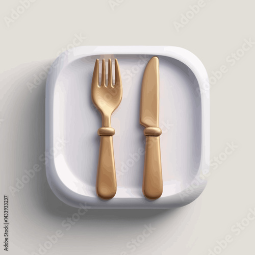 Culinary Simplicity: Glimmering Gold Setting