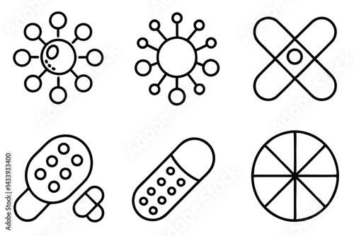 Chemotherapy drugs brave warriors Line art