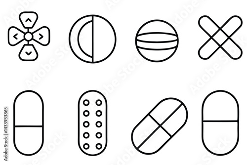 Chemotherapy drugs medical battle Line art