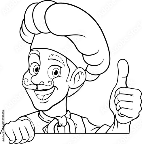 Chef Baker Cartoon Cook Mas...