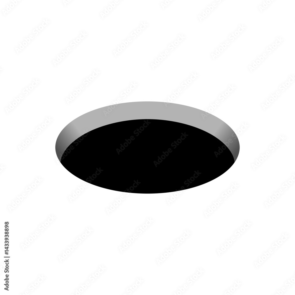 Vector Hole Icon. Crack, Pit, Tunnel, and Sinkhole. Vector Hole Icon. Crack, Pit, Tunnel, and Sinkhole.