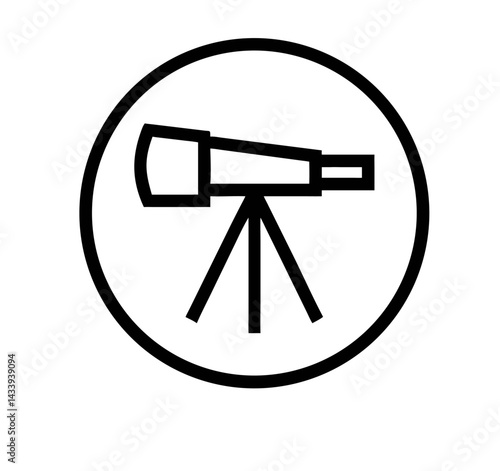 Field Survey Tripod Equipment Outline Icon