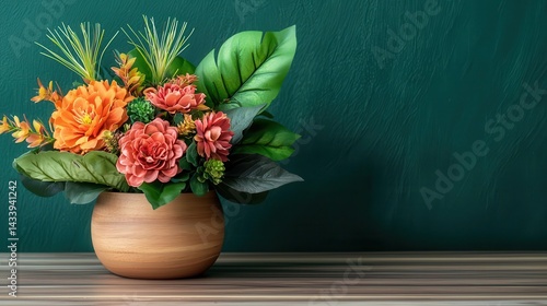 Wallpaper Mural Indoor floral arrangement thriving with organic nutrient supplements, vibrant colors, fresh plant life Torontodigital.ca