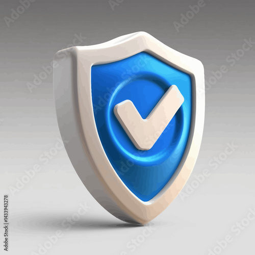 Symbol of security and trust with check mark