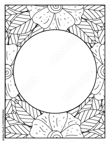Wallpaper Mural Flowers Circle Adult Coloring Pages Torontodigital.ca
