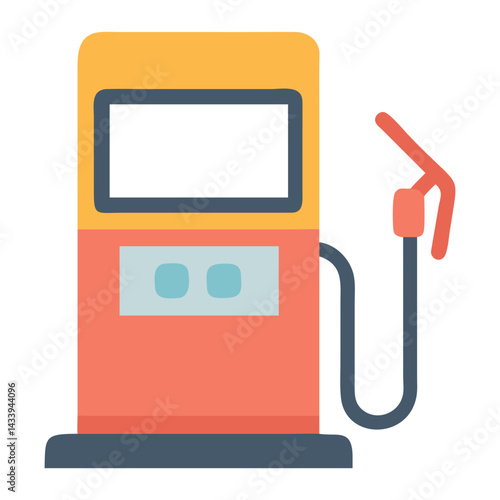 Colorful Fuel Pump Icon - Gas Station Illustration Vector