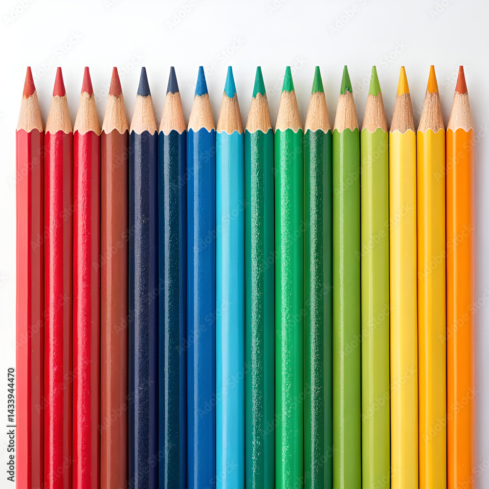 colored pencils isolated on white background colored pencils isolated on white background