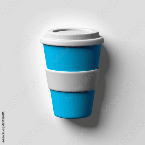 Modern blue coffee cup for a refreshing and eco-conscious lifestyle